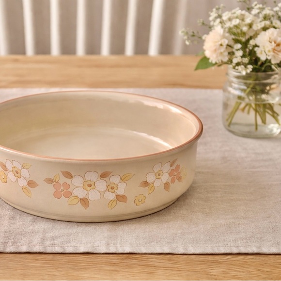 Vintage Hearthside Chantilly Fleur de Bois Stoneware Vegetable Bowl Japan 9” - Picture 4 of 5